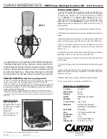 CARVIN CM87S Operating Manual предпросмотр