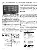 Предварительный просмотр 2 страницы CARVIN CX1272 Operating Manual