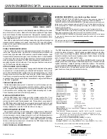 Предварительный просмотр 1 страницы CARVIN DCM2000 Operating Manual