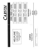 CARVIN F1200 Operation Manual preview