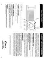 Предварительный просмотр 4 страницы CARVIN F1200 Operation Manual