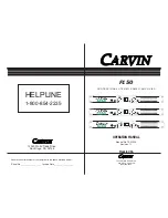 Предварительный просмотр 1 страницы CARVIN F150 Operation Manual