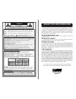 Предварительный просмотр 2 страницы CARVIN F150 Operation Manual