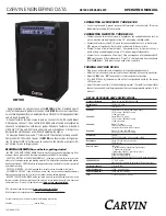 Предварительный просмотр 1 страницы CARVIN KB100 Operating Manual