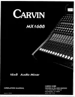 Предварительный просмотр 4 страницы CARVIN MX 1688 Operation Manual