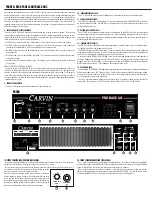 Предварительный просмотр 4 страницы CARVIN PB200 II Manual