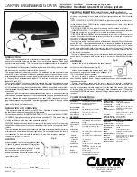 Предварительный просмотр 2 страницы CARVIN PWS2001 Manual