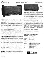 CARVIN RX1200L User Manual preview