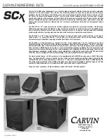 Предварительный просмотр 1 страницы CARVIN SCX 1112 Specifications