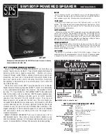 Предварительный просмотр 2 страницы CARVIN SW1801 Instructions