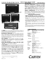 CARVIN SX50C Operating Manual предпросмотр