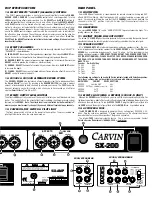 Предварительный просмотр 3 страницы CARVIN SX50C Operating Manual