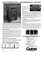 Preview for 1 page of CARVIN TR1502 Instructions