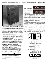 Preview for 1 page of CARVIN TR1503 Instructions