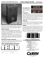 Предварительный просмотр 1 страницы CARVIN TR1801 Instructions