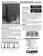 Предварительный просмотр 1 страницы CARVIN TR1802 Instructions