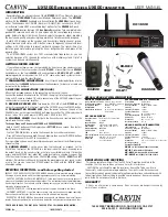 Предварительный просмотр 1 страницы CARVIN UX1200R User Manual