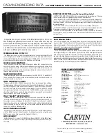 Предварительный просмотр 1 страницы CARVIN V3 Operating Manual