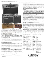 Предварительный просмотр 1 страницы CARVIN VT50 Operating Manual