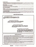 Preview for 4 page of CARVIN VTX100 Operating Manual