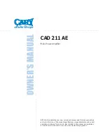 Cary Audio Design CAD 211 AE Owner'S Manual preview