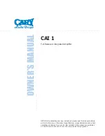 Cary Audio Design CAI 1 Owner'S Manual preview