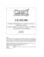 Cary Audio Design CD 300 Setup and Setup And Owners Manual preview