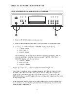 Предварительный просмотр 20 страницы Cary Audio Design CD 303 T SACD Owner'S Manual