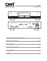 Предварительный просмотр 2 страницы Cary Audio Design CDP 1 Owner'S Manual