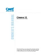 Cary Audio Design Cinema 12 Owner'S Manual предпросмотр