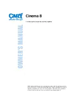 Cary Audio Design Cinema 8 Owner'S Manual preview