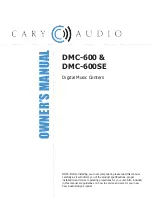 Cary Audio Design DMC--600 Owner'S Manual preview