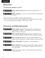 Предварительный просмотр 6 страницы cas & lux WF050 User Manual