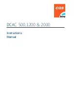 Cas Hire DCAC 1200 Instruction Manual preview