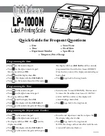 CAS Scale LP-1000N series Quick Reference предпросмотр