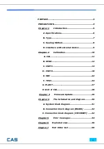 Предварительный просмотр 2 страницы CAS CT100 Series Service Manual