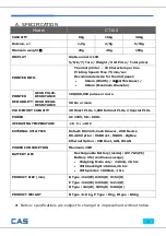 Предварительный просмотр 6 страницы CAS CT100 Series Service Manual