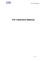 Preview for 1 page of CAS PR-T Series Service Manual