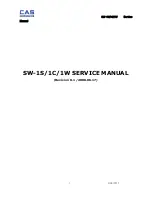 Предварительный просмотр 1 страницы CAS SW-1C Series Service Manual