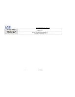 Предварительный просмотр 5 страницы CAS SW-1C Series Service Manual