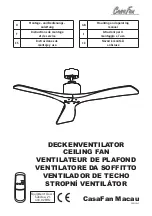 Casa Fan Macau Mounting And Operating Manual предпросмотр