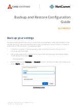 Casa Systems NetComm CloudMesh NL19MESH Backup And Restore Configuration Manual preview