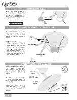 Preview for 6 page of Casablanca Bel Air Owner'S Manual