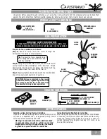 Preview for 3 page of Casablanca C CasablancaCAPISTRANO Owner'S Manual