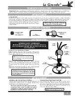 Preview for 3 page of Casablanca Le Grande Owner'S Manual