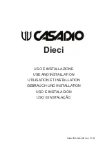 Casadio Dieci Use And Installation preview