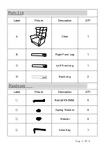 Preview for 2 page of CasaOne Paxton Wingback Chair Assembly Instructions Manual