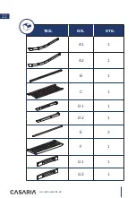 Предварительный просмотр 22 страницы CASARIA 4250525365603 Instructions Manual