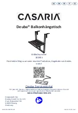 Preview for 1 page of CASARIA Deuba 102331 Instructions Manual