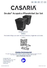 Preview for 1 page of CASARIA Deuba Acapulco 108061 Instructions Manual